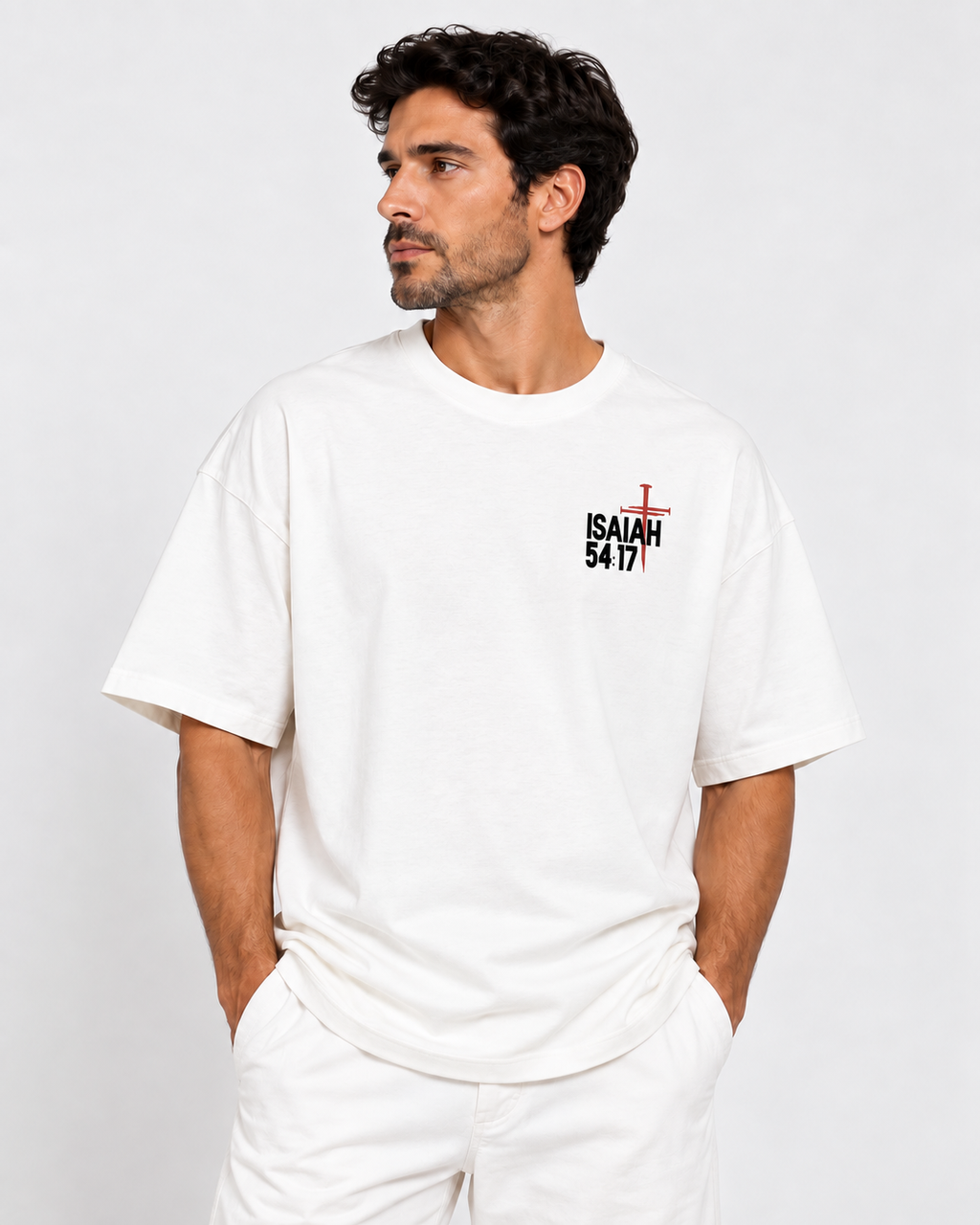 “NO WEAPON” - WHITE TEE