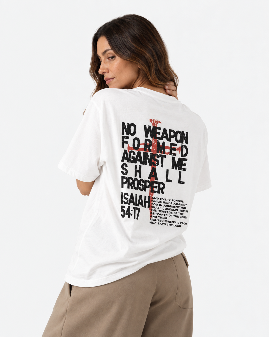 “NO WEAPON” - WHITE TEE