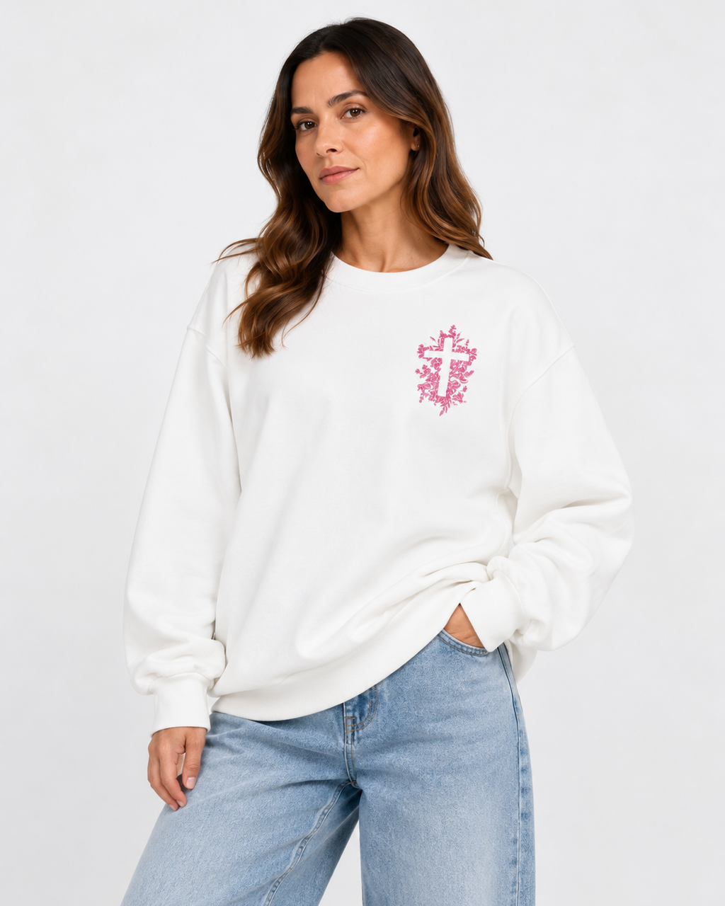 “CROSS IN BLOOM” - CREWNECK