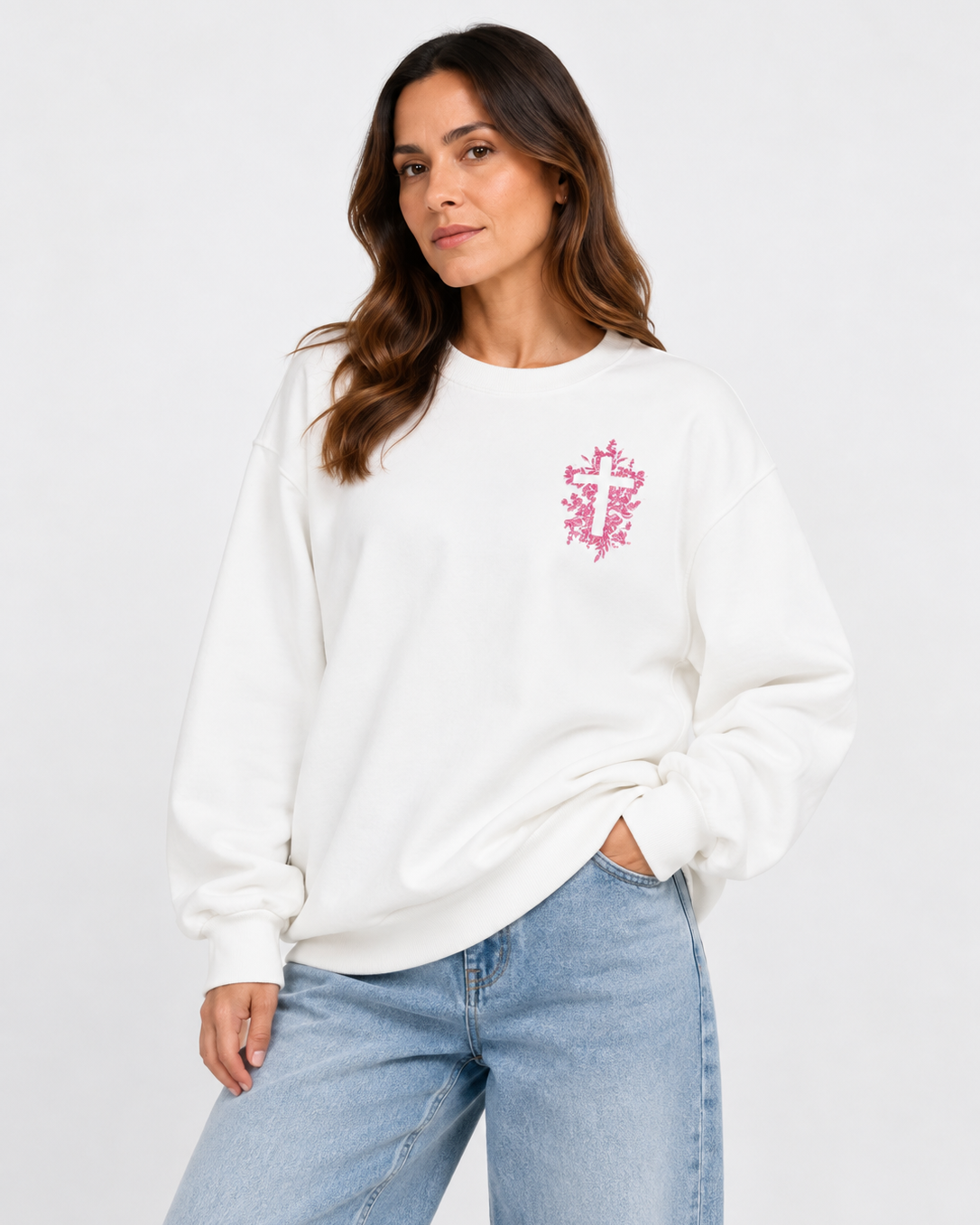 “CROSS IN BLOOM” - CREWNECK
