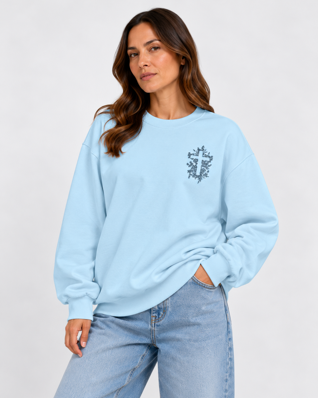 “CROSS IN BLOOM” - CREWNECK