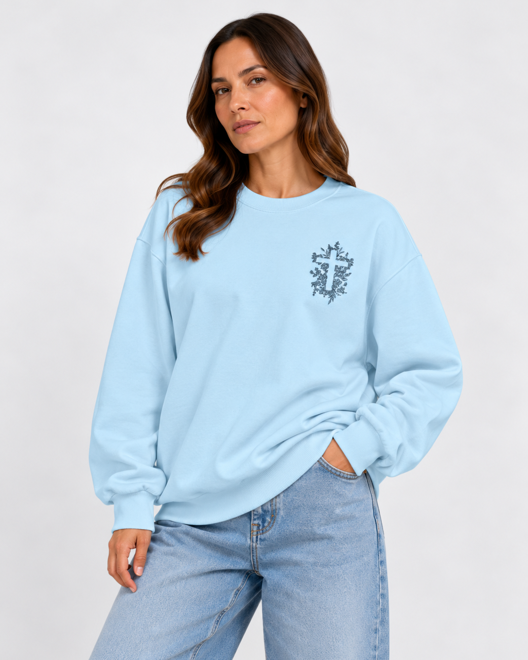“CROSS IN BLOOM” - CREWNECK